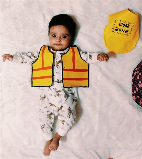 Construction Worker Theme Diy Diy Jacket Baby Photoshoot Baby Month