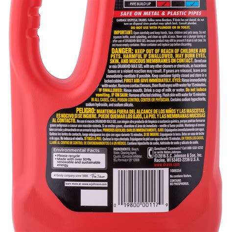 SC Johnson Drano 694768 Max Gel Clog Remover 32 Oz