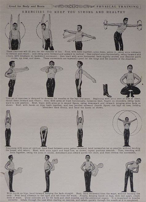 1930s Vintage Print Of Exercise Techniques By Primroseprints £1000