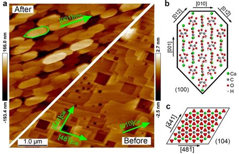 1 A Afm Height Image Obtained Before Bottom Right Corner And After