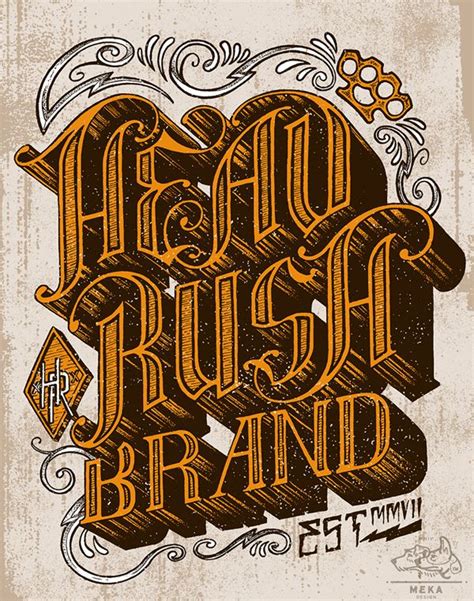 Vintage Typography Poster Design for HEADRUSH