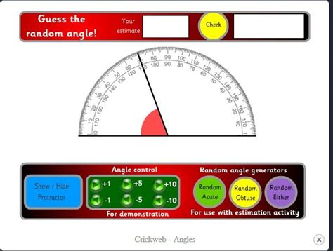 Online Interactive Protractor Can Be Used To Estimate Angles And For