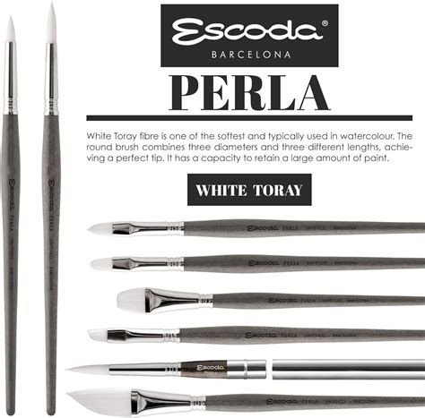 Buy Escoda Perla Series Short Handle Round Artist Watercolor Brush