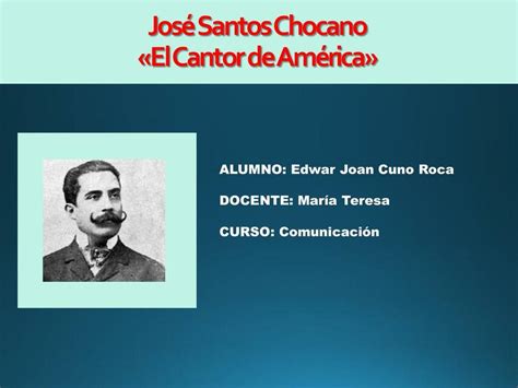 Jos Santos Chocano Edwar Cr Udocz