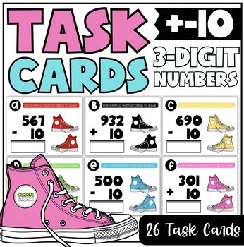 Add And Subtract Within Mental Math Task Cards Tpt