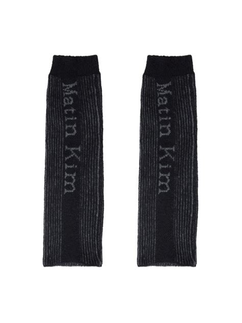 MUSINSA公式 MATIN KIM MATIN STRIPE LEG WARMER BLACK