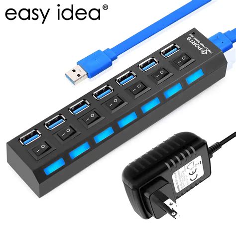 Usb Hub Usb 3 0 Hub 2 0 Multi Usb Splitter Adapter 4 Ports Speed Mini Multiple 3 Hab Usb3 0 Hub