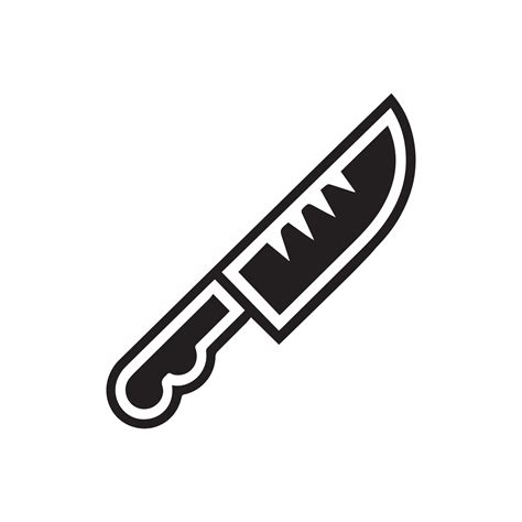 simple Knife outline drawing icon in glyph style. Pro Set 47557744 ...