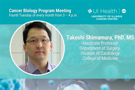 Cancer Biology Program Meeting With Takeshi Shimamura Phd Ms University Of Illinois Cancer