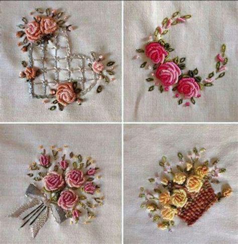 Ideias De Bordado Em Pontos Bordados M O Flores Bordadas