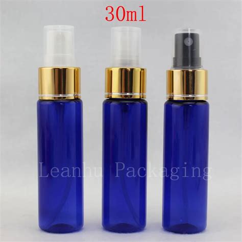 Ml X Empty Blue Bottle With Spray Pump Refillable Perfume