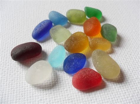 Flawless Rainbow Small Sea Glass Mix 15 Pieces Of English Etsy Uk