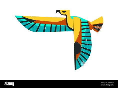 Sacred Animal Of Ancient Egypt Flying Falcon The Embodiment Of The