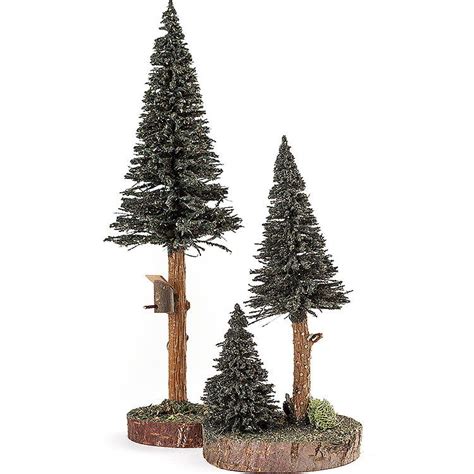 Conifers With Bird House Green 2 Pieces 27 Cm 10 6in By Dregeno