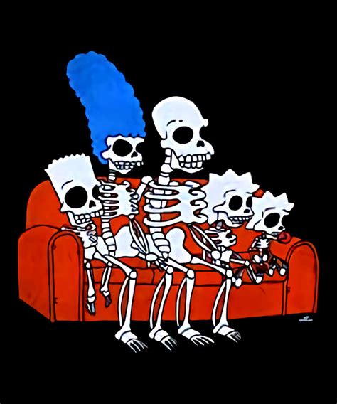 The Simpsons Skeletons Comedy Classic Cartoon Adult Tee Graphic