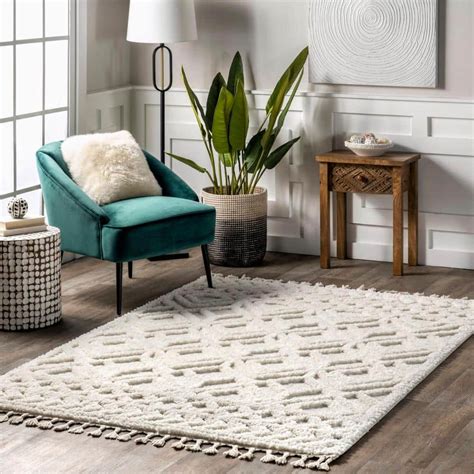 nuLOOM Akia Cream 9 ft. x 12 ft. Geometric Area Rug OZDN18A-9012 - The ...