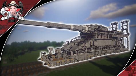 Minecraft Ww2 Schwerer Gustav Railway Gun Tutorial {17 000 Subscriber Special} Youtube