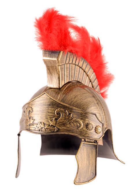 Roman Helmet With Red Feather Plume Greek Gladiator Costume Helmets