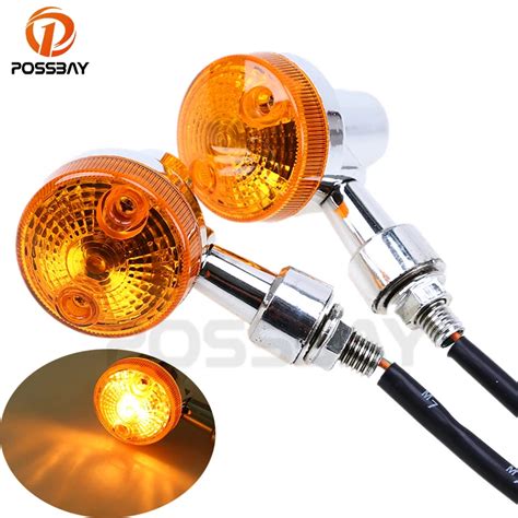 Possbay Motorcycle Turn Signal Light Motorbike Indicators Moto Lamp