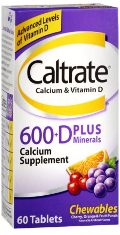 Caltrate Calcium And Vitamin D Plus Minerals 600 D Chewables Orange