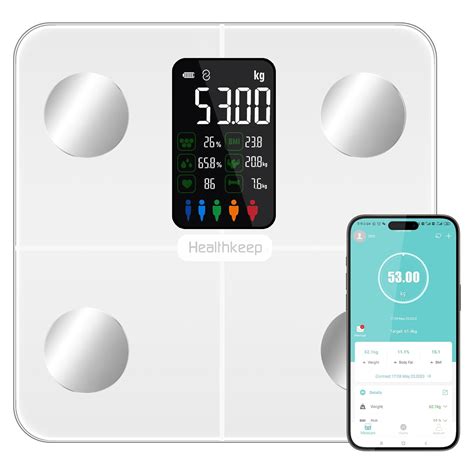 Body Fat Scale With Large Va Display Body Datas With Heart Rate