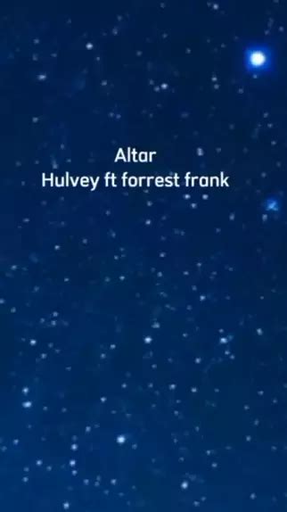 Altar Hulvey Forrest Frank Tradua O