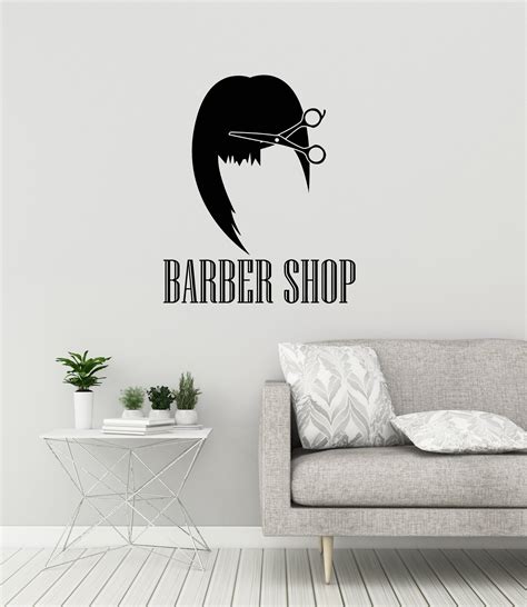 Barbershop Vinyl Wall Decal Barber Shop Hair Salon Stylist Etsy