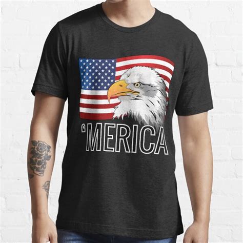 Merica Eagle Shirt Bald Eagle American Flag T Shirt T Shirt For Sale