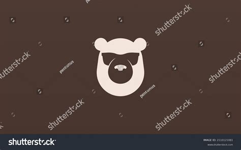 Head Bear Silhouette Logo Design Concept Stock Vector (Royalty Free) 2110121081