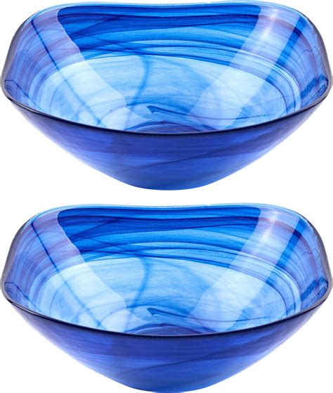 Plain And Simple Pattern Multi Size Bowls Cobalt Blue Glass Mosser Glass Usa