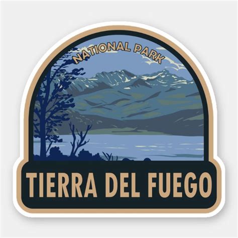 Tierra Del Fuego National Park Argentina Vintage Sticker Zazzle