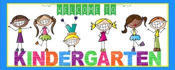 WELCOME to Kindergarten - large BANNER by ARTrageous Fun | TpT