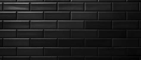 Premium Photo Black Brick Subway Tiles Ceramic Wall Texture Wide Tile