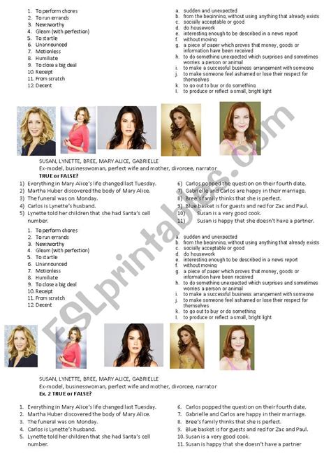 desperate housewives season 1 episode 1 - ESL worksheet by mmm_s