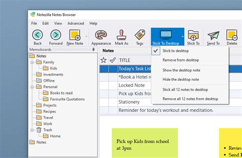 Hide Or Show Sticky Notes On Windows Desktop In Notezilla