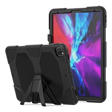 Funda Uso Rudo Para IPad Pro 12 9 3a 4a 5a Y 6a Gen Negro Meses Sin