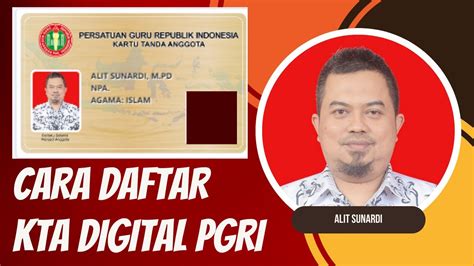 CARA DAFTAR KTA DIGITAL PGRI YouTube