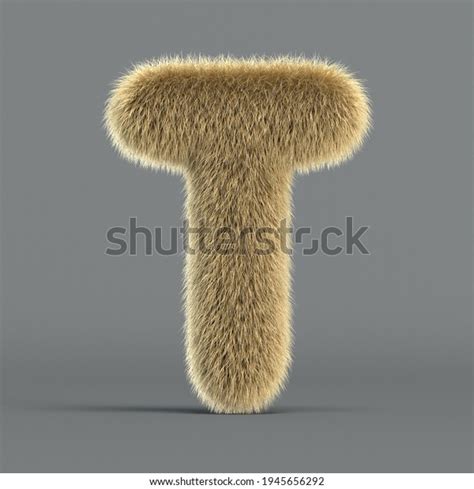 Hairy Font Furry Alphabet 3d Rendering Stock Illustration 1945656292