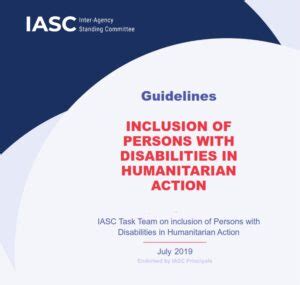 STANDARDS IASC Guidelines On The Inclusion Of Persons With