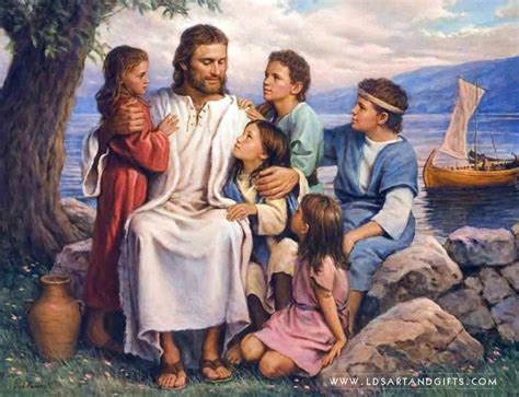 Suffer The Children Painting By Del Parson Jesus Christ Lds Lds