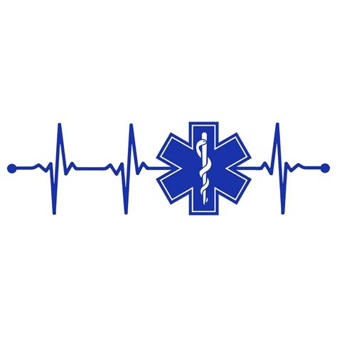 EMS Star Of Life Heartbeat Decal Sticker Etsy