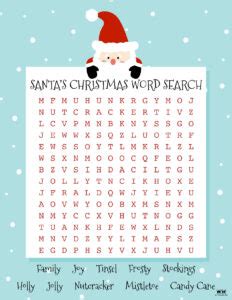 Christmas Word Searches Free Printables Printabulk