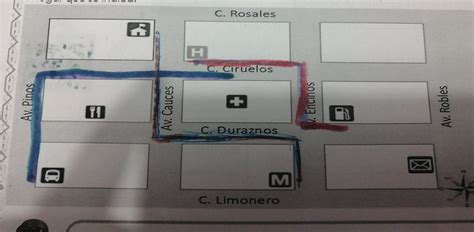 observa el croquis hay tres rutas marcadas elabora la descripción de