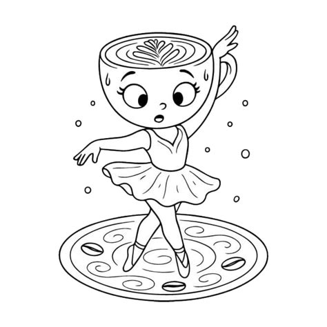Desenhos Italianos Bailarina Capuccino - Desenhos de Ballerina Cappuccina para Colorir e Imprimir