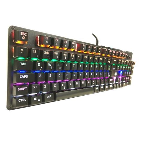 Teclado Gamer Mec Nico Hp Gk Usb Led Rgb Layout Abnt Preto