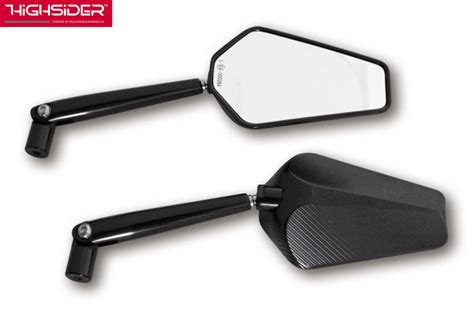 Bikermart Highsider PRATO Handlebar Mirror Black Anodized Aluminium