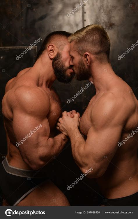 Two Men Sexy Gay Couple Kissing Each Other Stock Photo Vishstudio