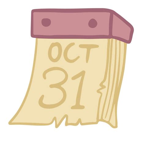 31 October calendar 22541097 Vector Art at Vecteezy