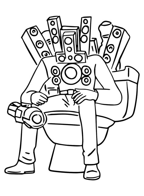 Coloring Page Titan Speakerman | Coloring pages for kids, Coloring ...