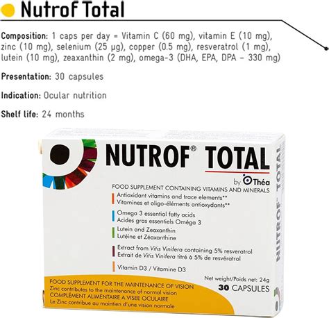 Nutrof Total Capsules Eye Health Supplement With Lutein Zeaxanthin